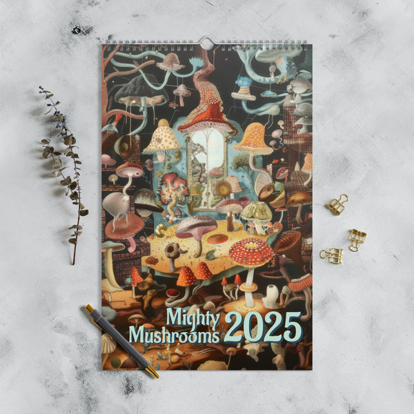 Mighty Mushrooms Wall Calendar 2025