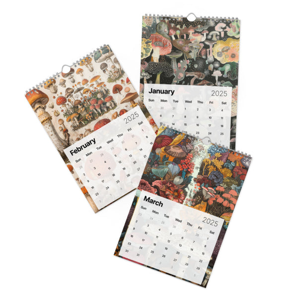 Mighty Mushrooms Wall Calendar 2025